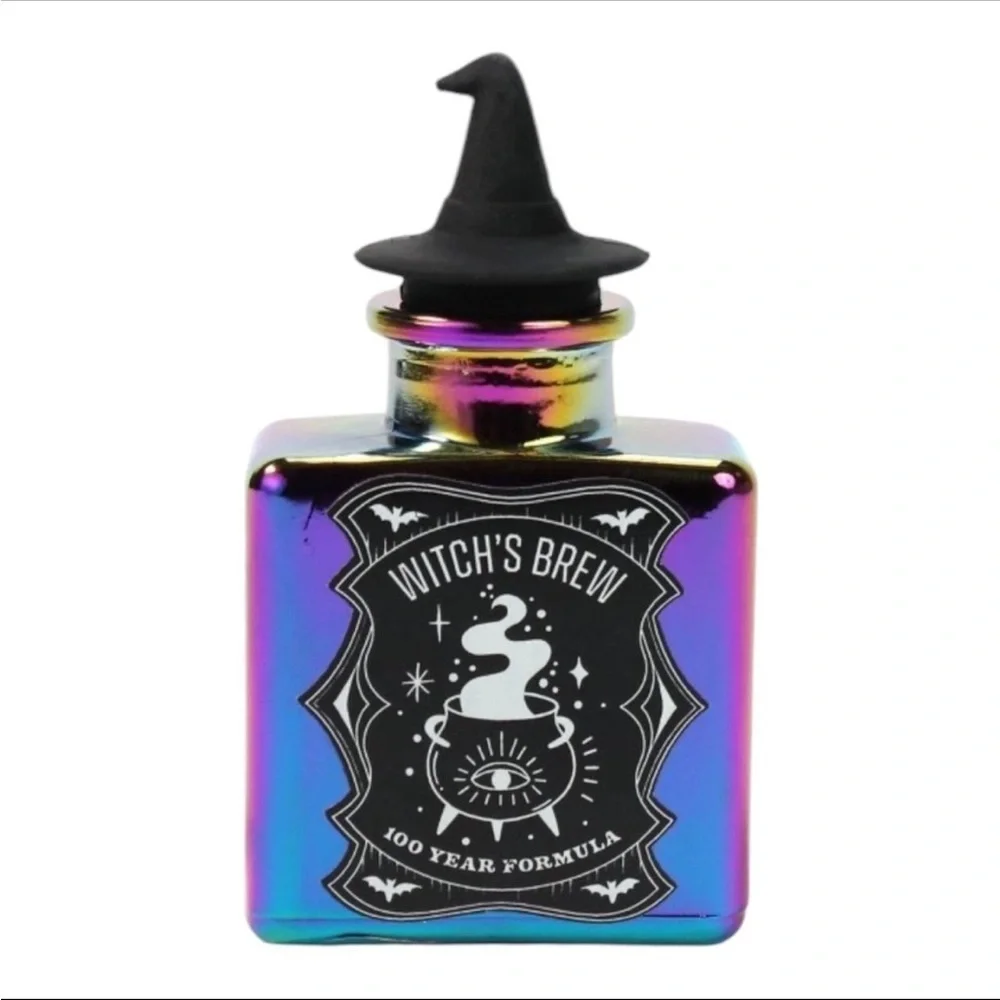 Target bullseye set of 3 Halloween Potion Bottles - Iridescent Black